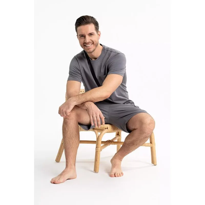 Pánske bavlnené pyžamo Samuel sivé XL