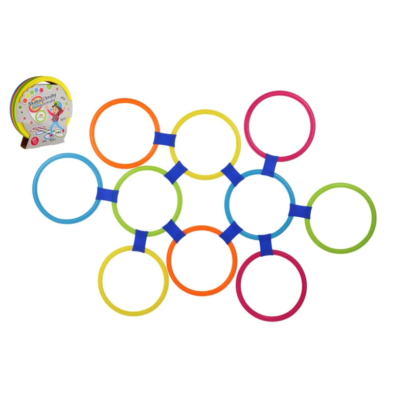 Teddies Skákacie kruhy farebné plast priemer 27cm kreatívna hra v krabici