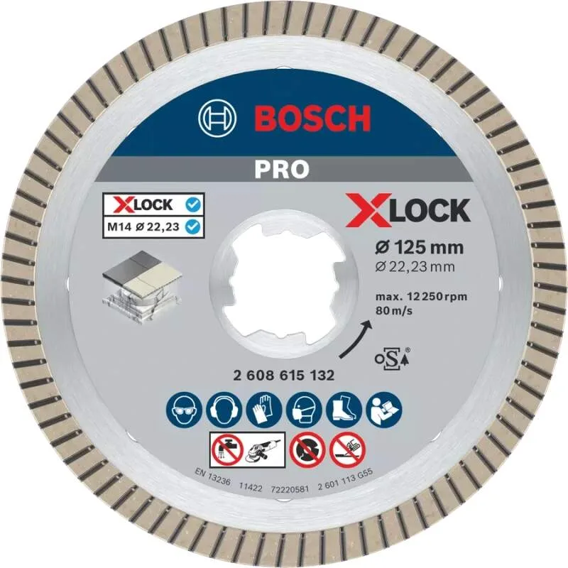 BOSCH X-LOCK Best for Ceramic ExtraClean Turbo 125mm