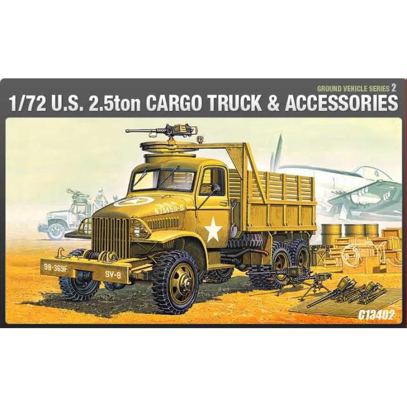 Academy Model Kit military 13402 - US CARGOTRUCK & ACCESSORY (1:72)