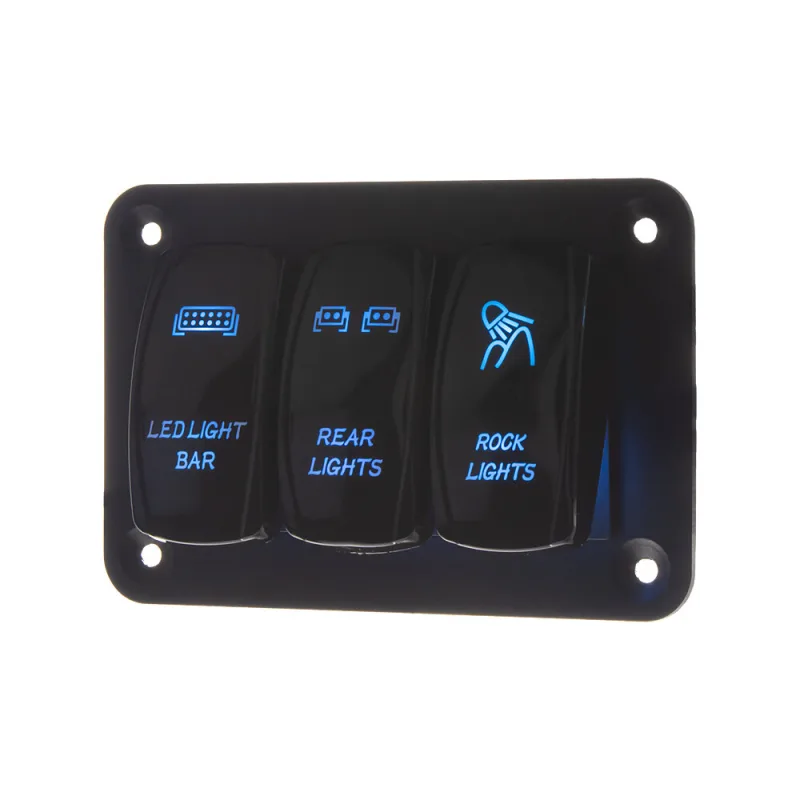 Panel s 3x spínači Rocker 12/24V 47156