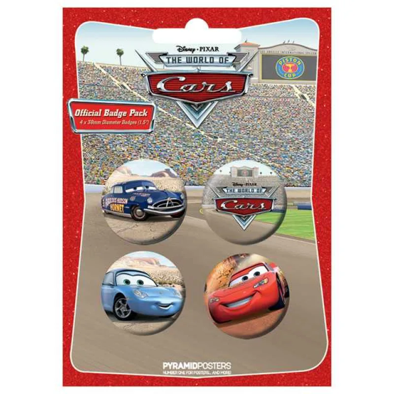 set 4ks odznaky CARS