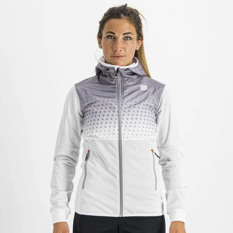 Běžecká bunda dámská Sportful Rythmo - bílo-šedá 2022/23