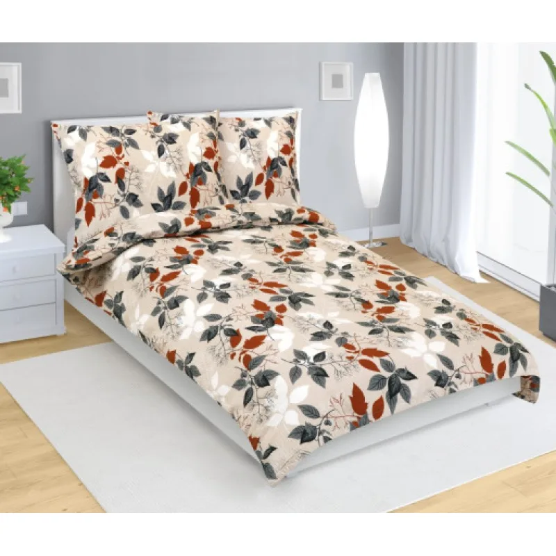Bellatex Povlečení krep, Podzimní listí - 180x220, 2ks 70x90 cm