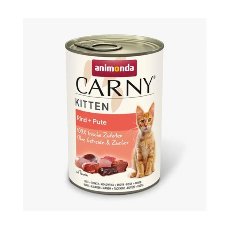 Animonda CARNY® cat Kitten hovädzie mäso a morka 12x400 g