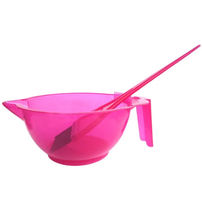 DUKO-EXIM DUKO 1671+1675 Set na farbenie vlasov - miska so zúbkami 300ml + štetec - ružový