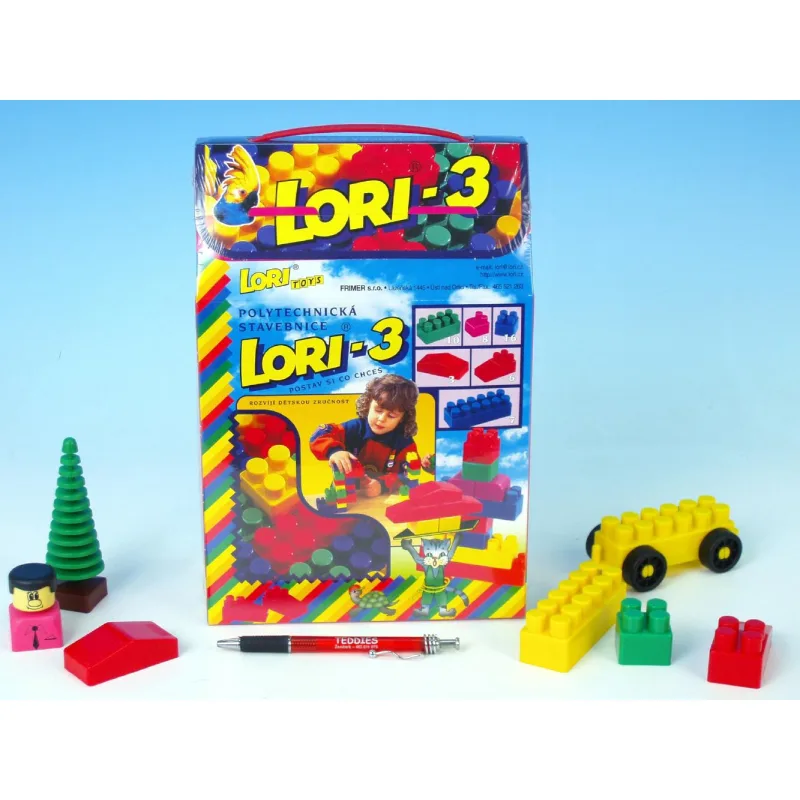 LORI Stavebnica LORI 3 plast 50ks v krabici 19x28x10cm