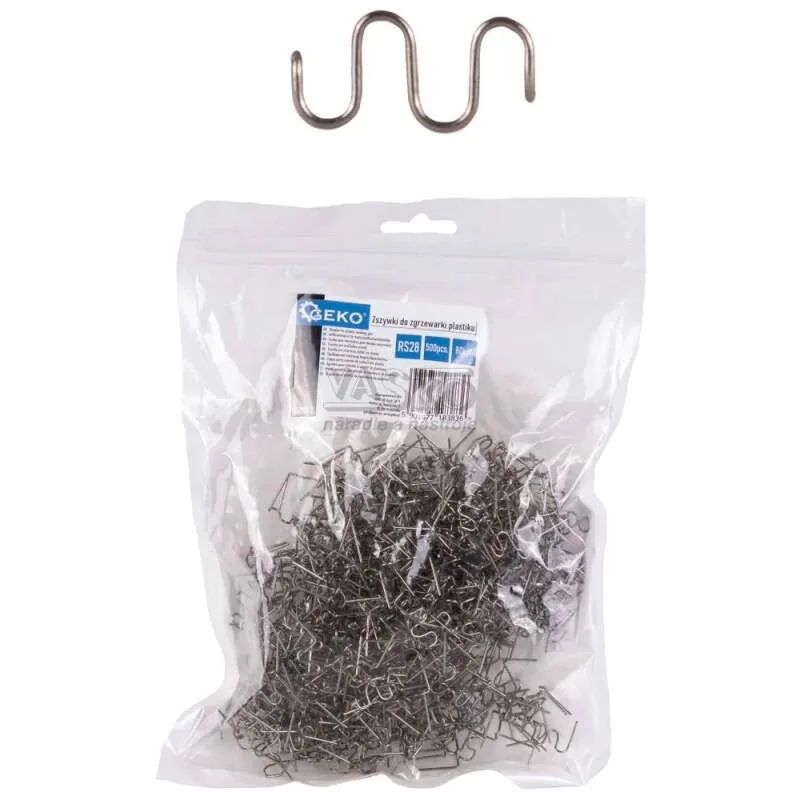 Spony do zváračky plastov RS28, 500 ks, GEKO