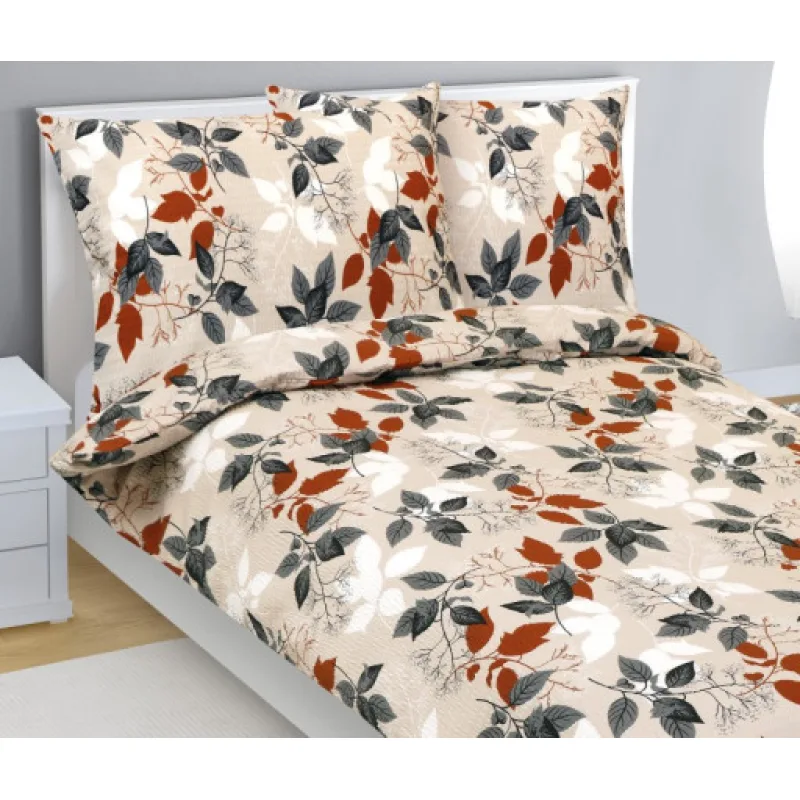 Bellatex Povlečení krep, Podzimní listí - 200x200, 2ks 70x90 cm
