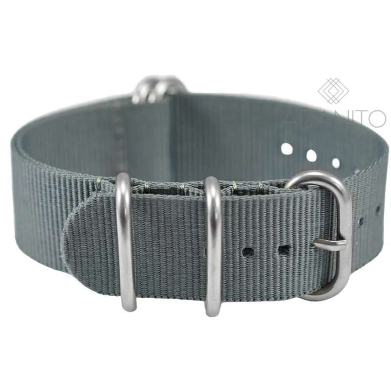 Nylonový Nato remienok na hodinky 18 mm šedý ADANITO NATO2GRY18