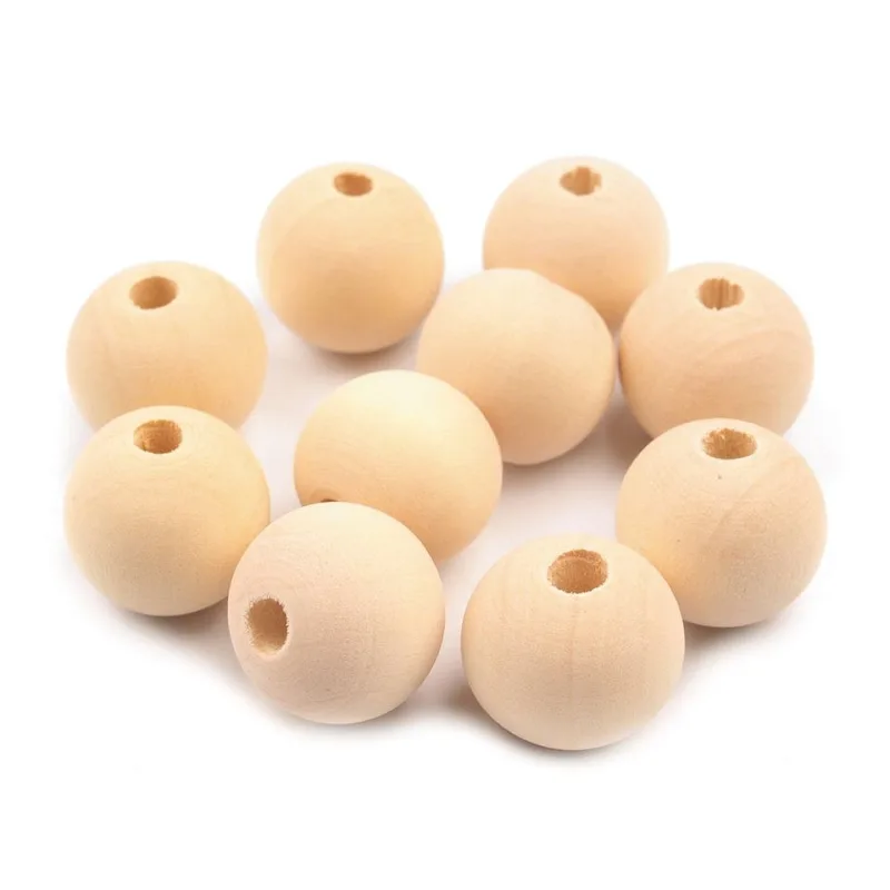 Drevená korálka Ø15 mm - natural VÝHODNÉ BALENIE 75 ks