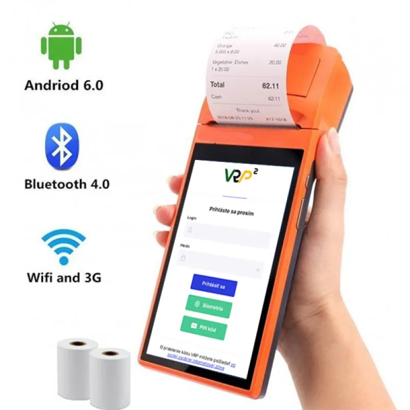 Tlačiareň k virtuálnej pokladni ExVAN miniPOS V1S mobilný terminál pre tlač z VRP - virtuálna pokladnica