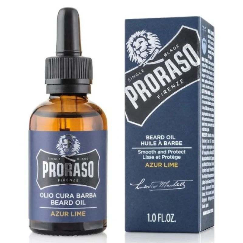 PRORASO Azur Lime Olej na bradu s vôňou limetky a citrusov 30ml