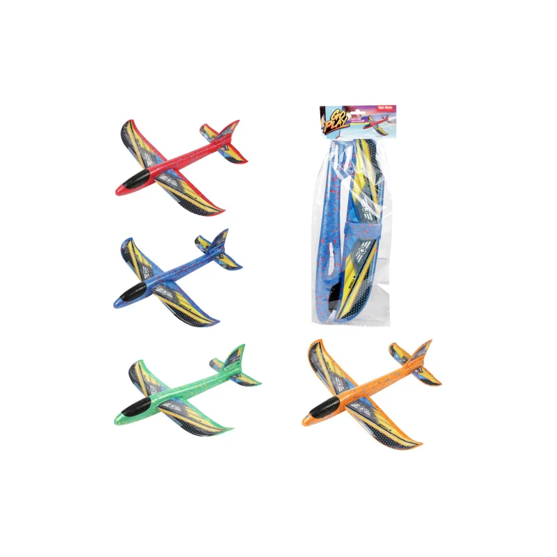 Teddies Lietadlo hádzací polystyrén 39cm 4 farby