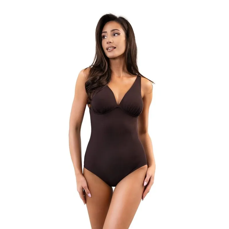 Dámske jednodielne plavky Neapol hnedé L