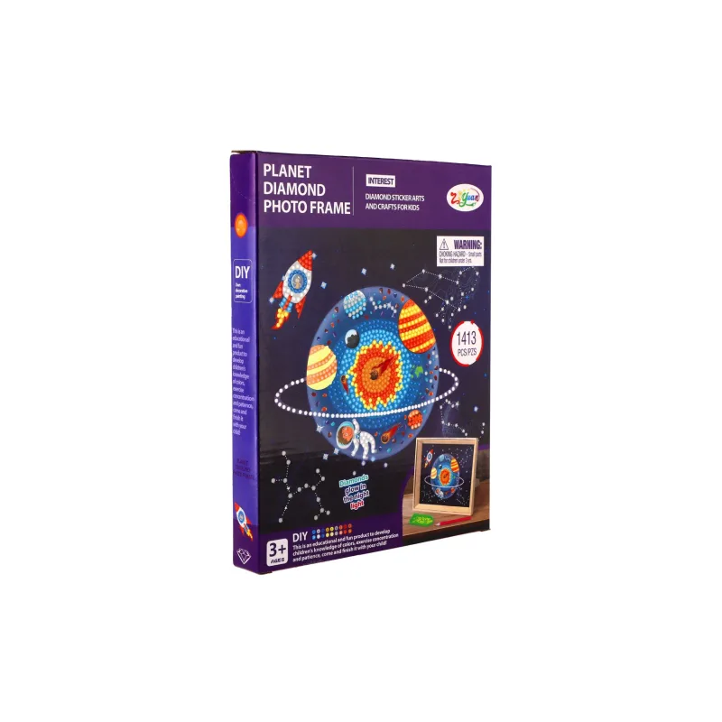 Teddies Kreatívna sada diamantové maľovanie Vesmír s nalepovacími diamantmi v krabici 21x27x3cm