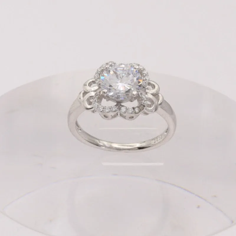 Strieborný prsteň s kameňom KA R2952, 52