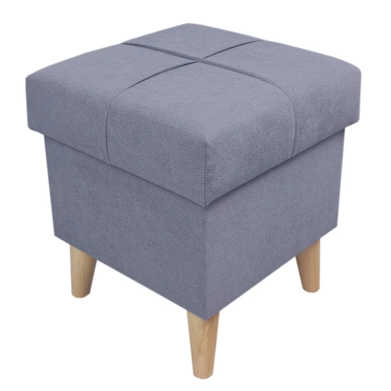 Well Done Čalúnený taburet s úložným priestorom Dream 1 tmavo modrá