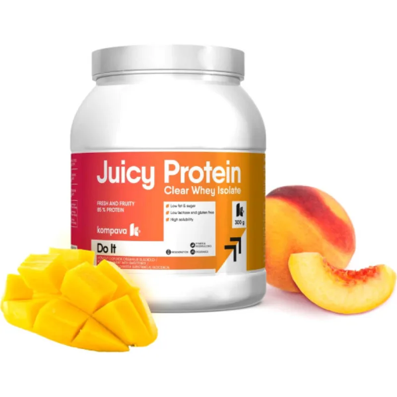 Kompava Juicy Protein, Mango-Peach, 300g