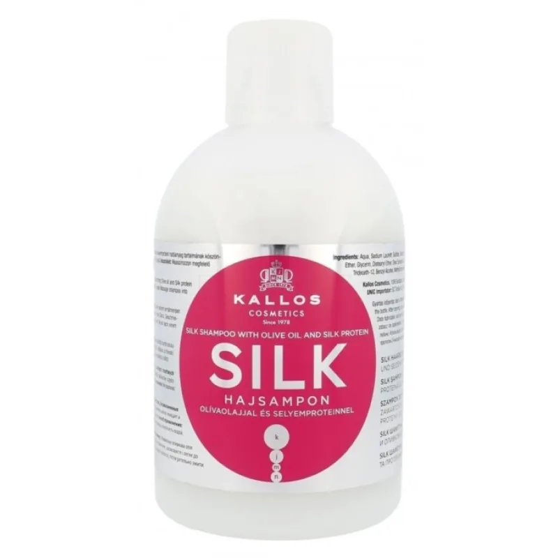 KALLOS KJMN Silk Shampoo 1000ml - regeneračný hodvábny šampón na zničené vlasy