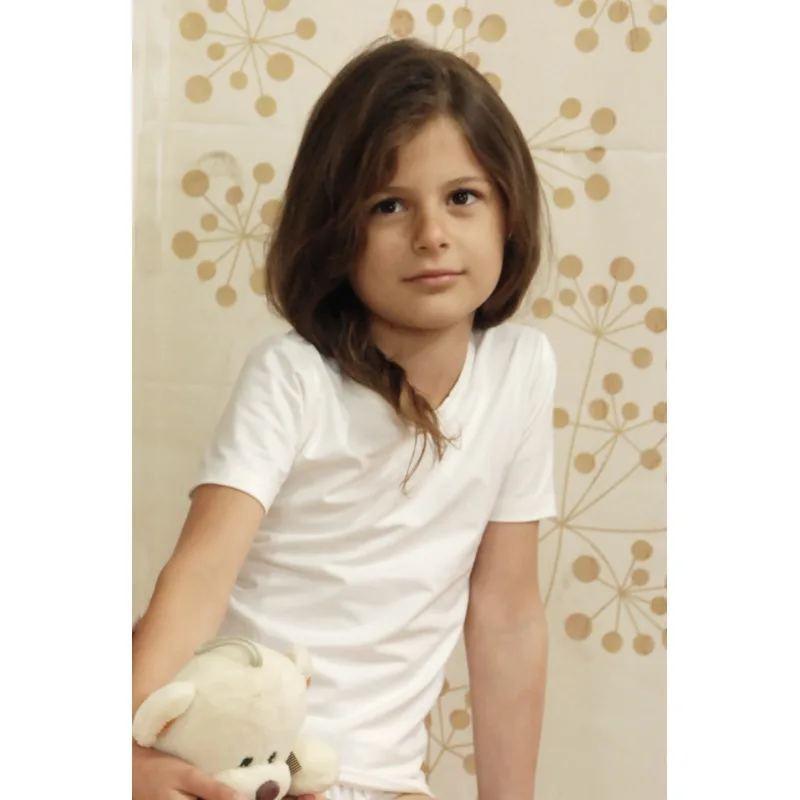 Bambusové tričko detské veľ. 86 až 140 - prírodná, 122 -128