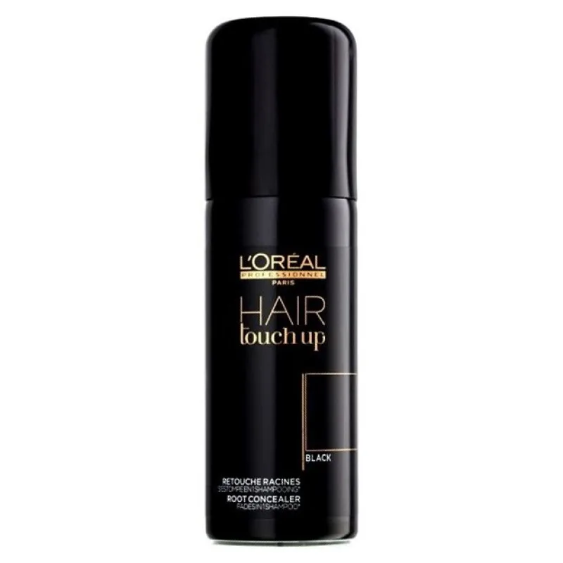 LOREAL Professionnel Hair Touch Up Black 75ml - sprej pre krytie šedín a odrastov - čierny