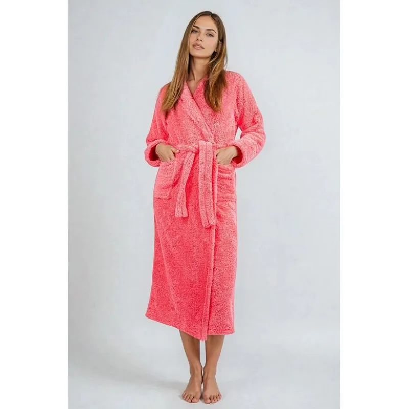 Župan Eliza ružový dlhý S