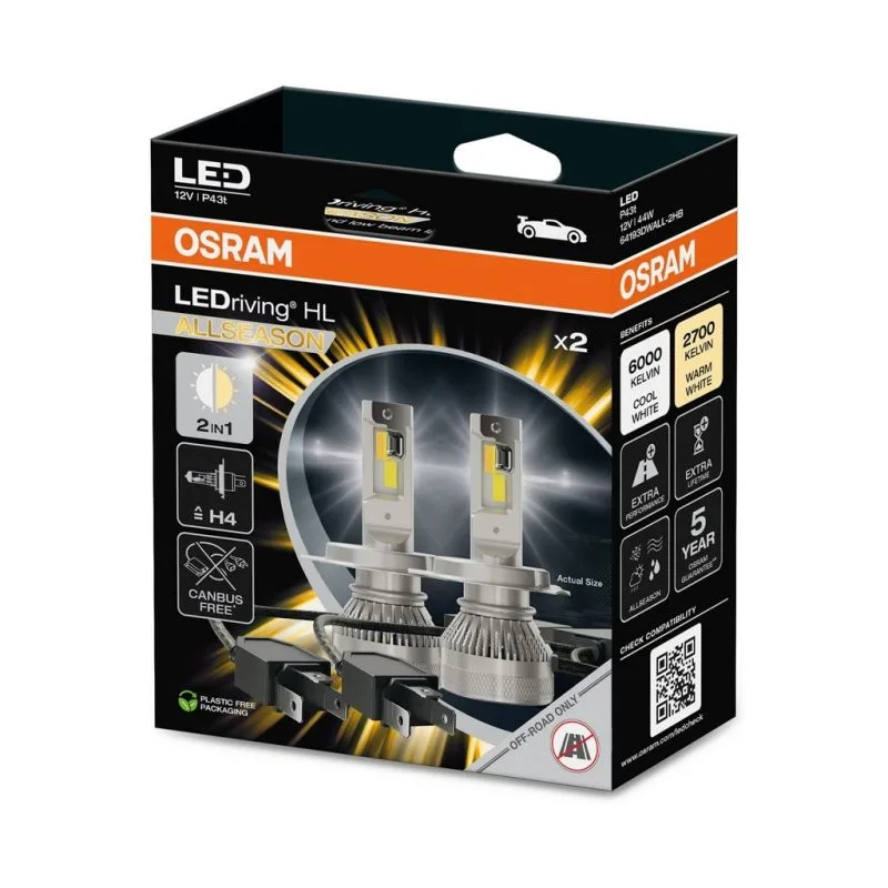 Osram LEDriving HL ALLSEASON H4 6000K/2700K
