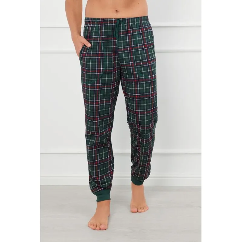 Pánske pyžamové nohavice Fogo zelené mega soft XL