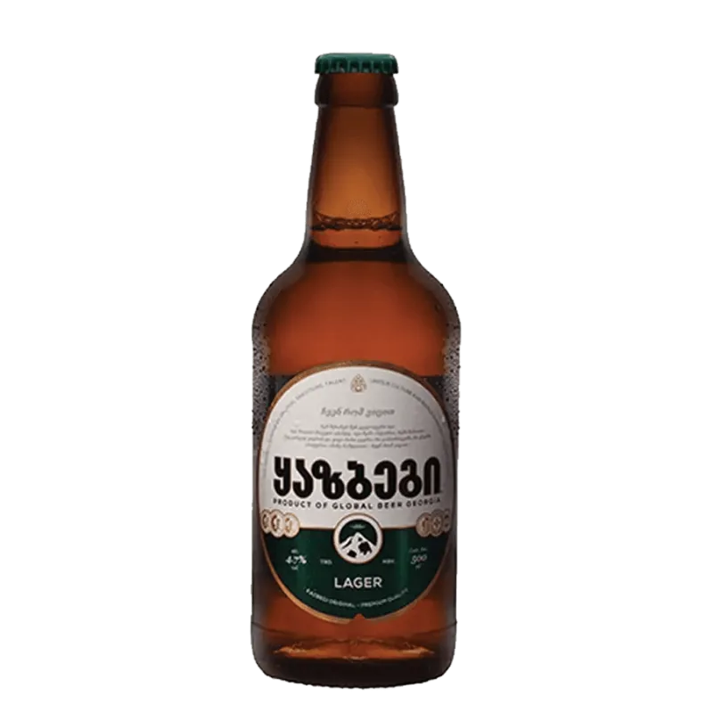 Gruzínske pivo KAZBEGI LAGER - 4.7% alk. - 500ml.