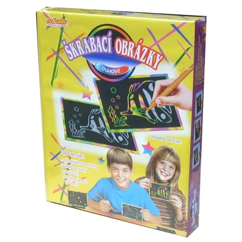 Artlover škrabací obrázky - Duhové 6ks