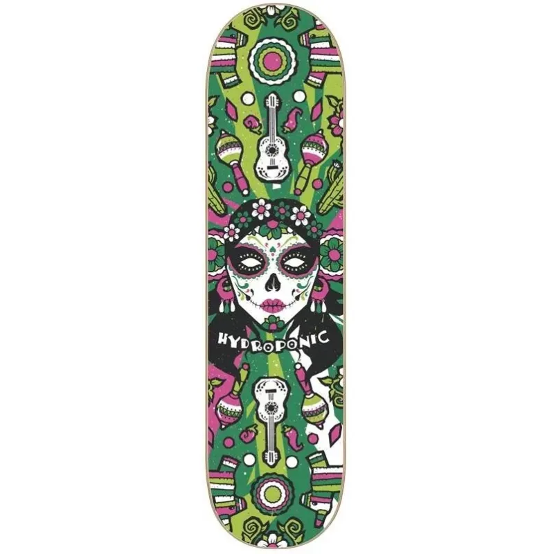 Hydroponic Mexican Skull 2.0 Skate Deska (8"|Green Catrina)