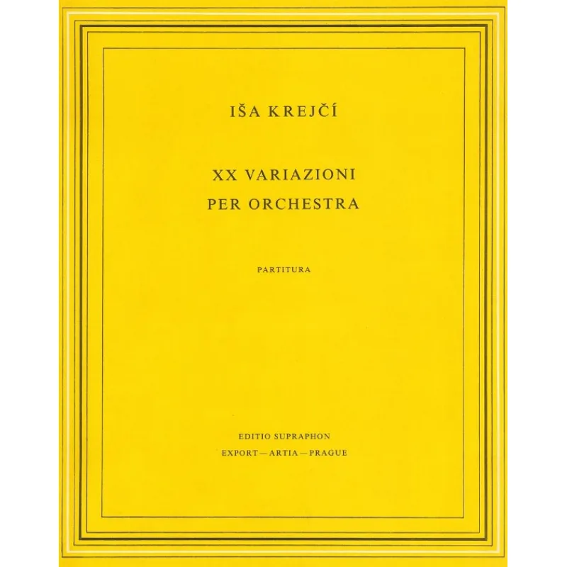 Bärenreiter XX variazioni per orchestra na vlastní téma ve slohu národní pís
