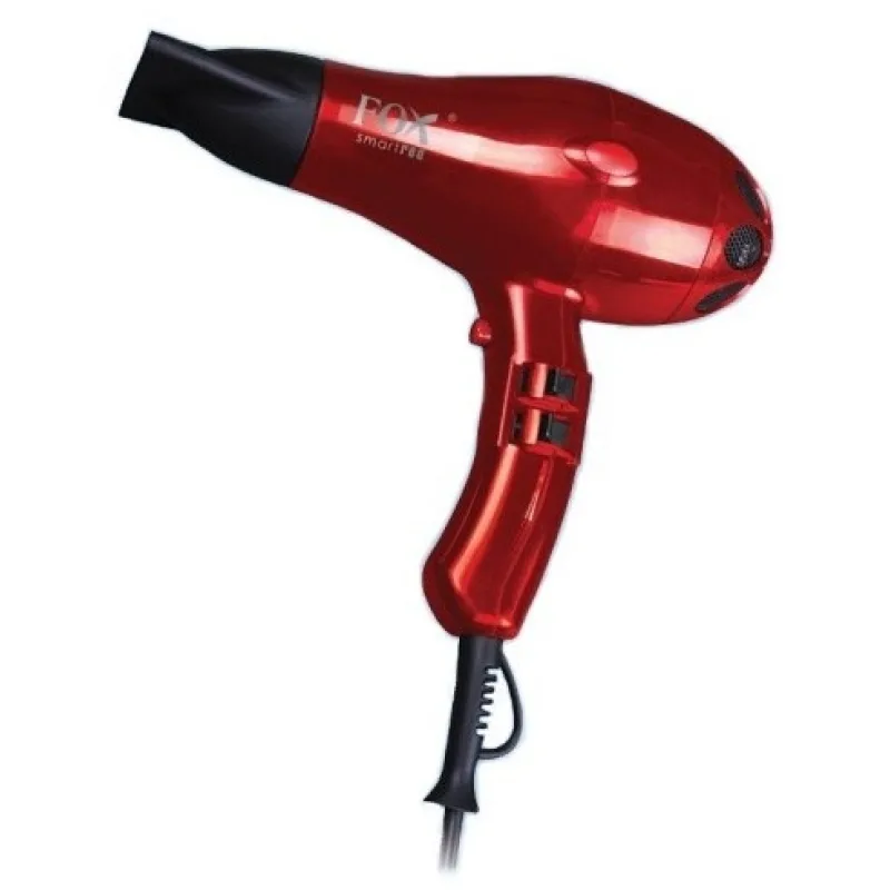 FOX Smart Red Kadernícky profi fén s ionizáciou 2100W - červený