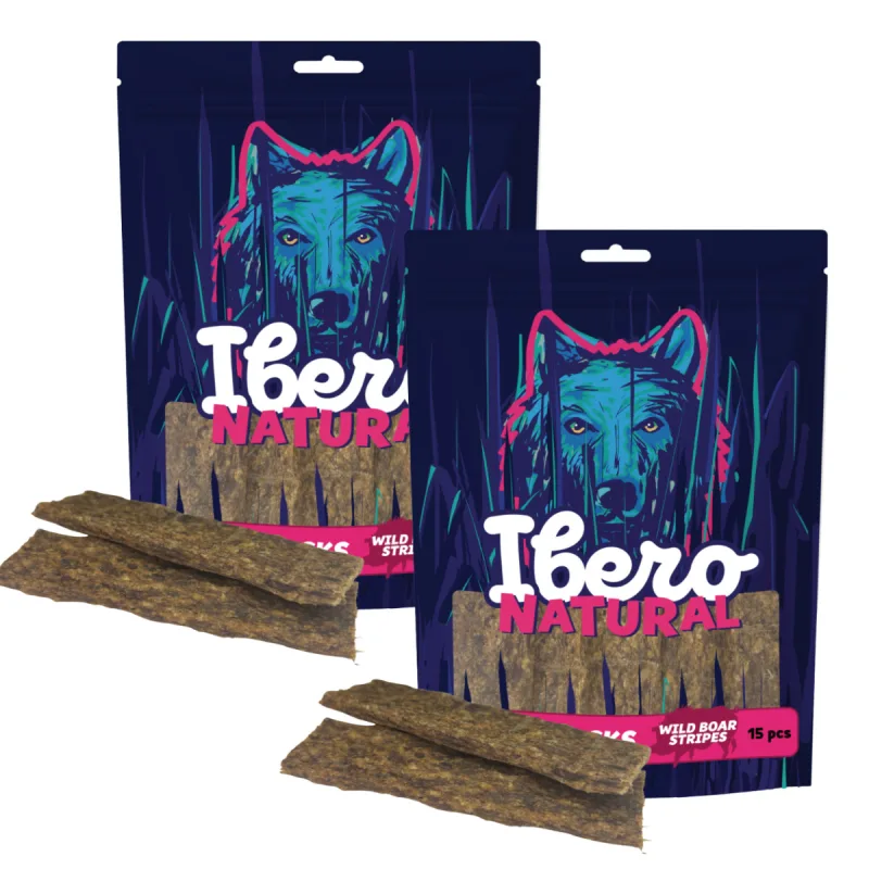 IBERO GF Ibero Meat Snacks Wild Boar Stripes - 2x15ks