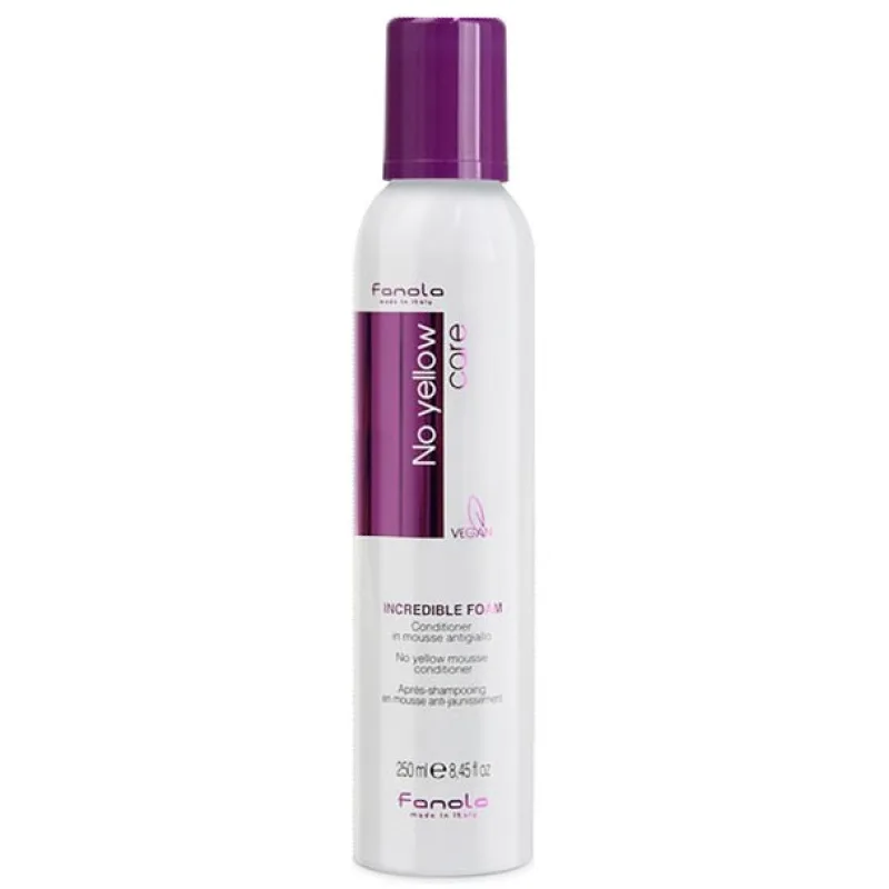 FANOLA No Yellow Incredible Foam 250ml - penový kondicionér pre blond vlasy