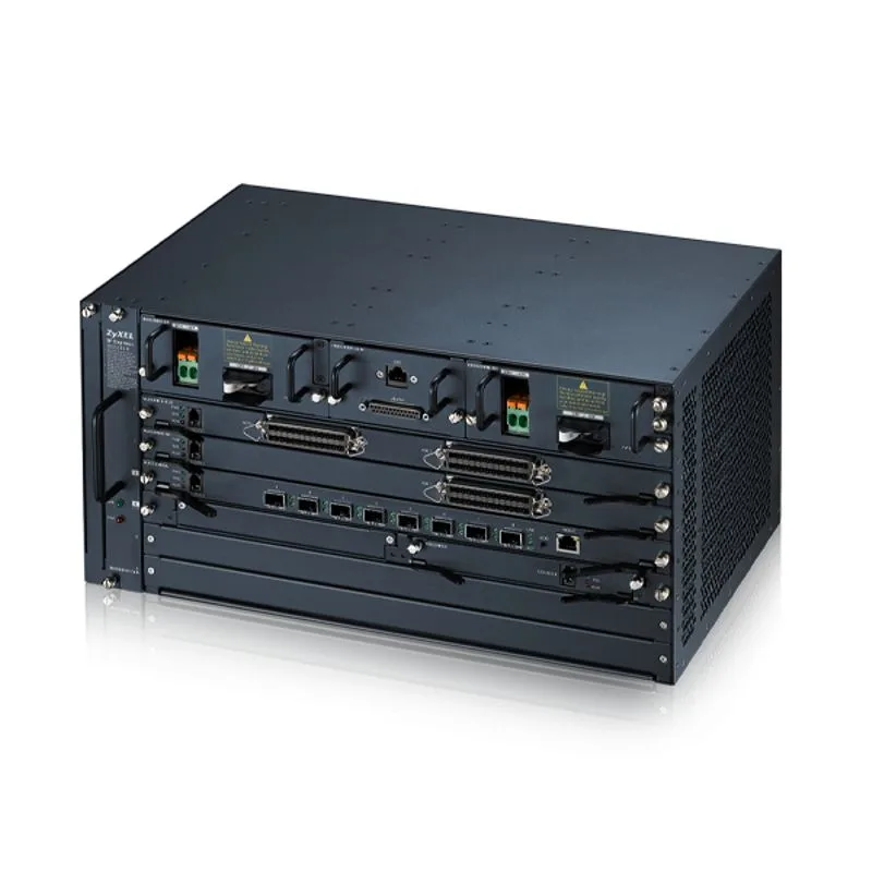Zyxel IES5206M 5U 6-SLOT chassis MSAN with two DC power module, FAN model & alarm module IES5206M-ZZ01V1F