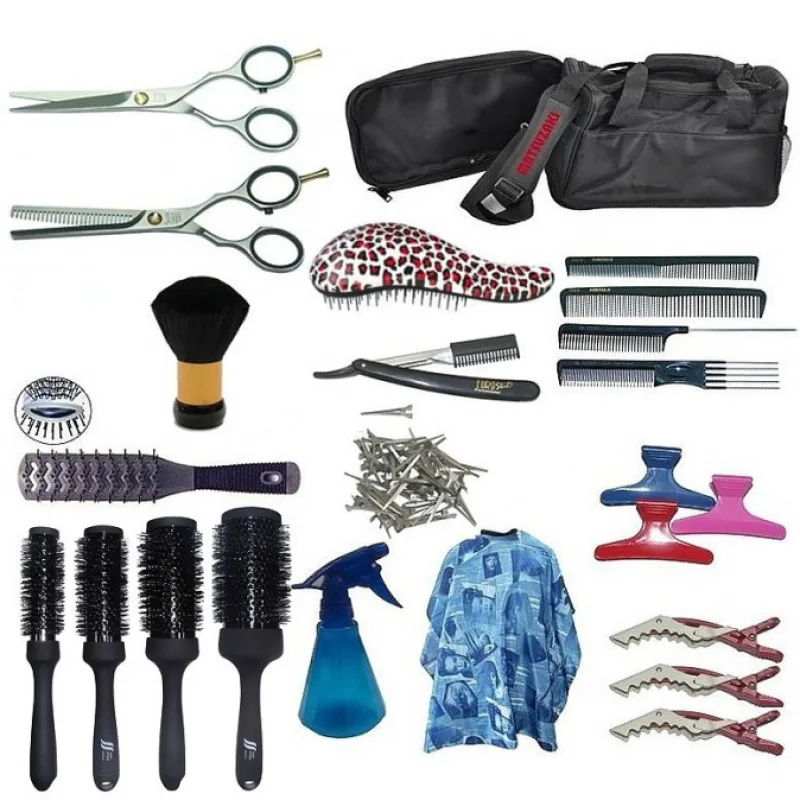 HAIR STYLE EKONOM Jaguar Kadernícky set pre učňov - textilna taška s vybavením pre pravákov