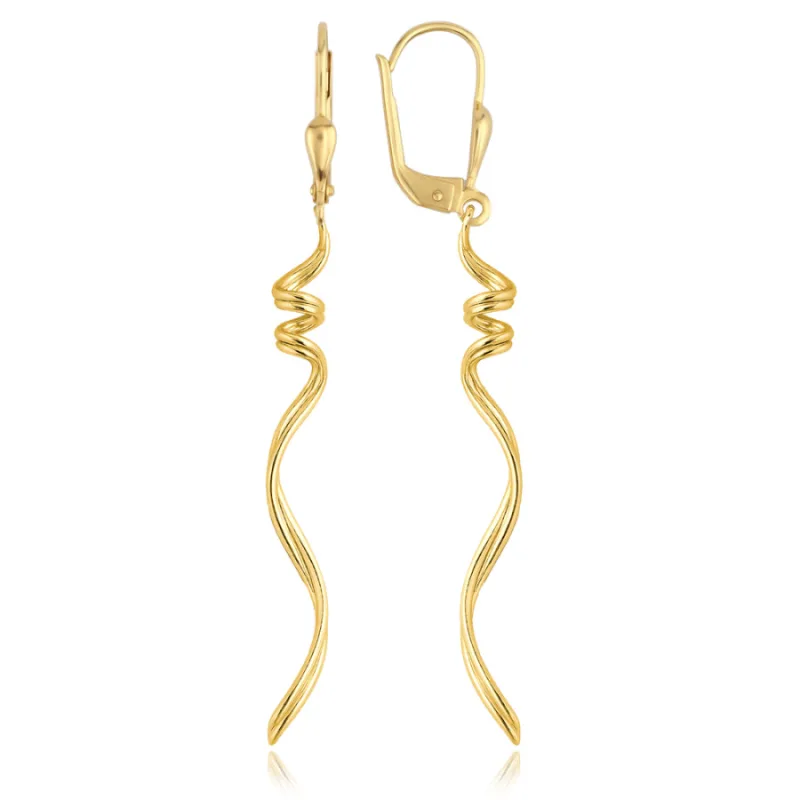 Elegantné zlaté náušnice s patentným zapínaním Au 585/1000 2,65g MINET JMG0341WGE00