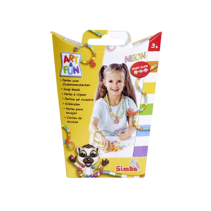 Simba A&F Neónové nacvakávacie korálky, DP12