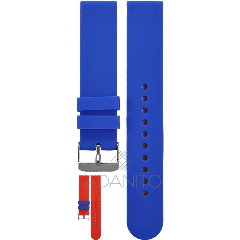 Silikónový remienok na hodinky 20 mm modrý ADANITO TS005R16S06-20