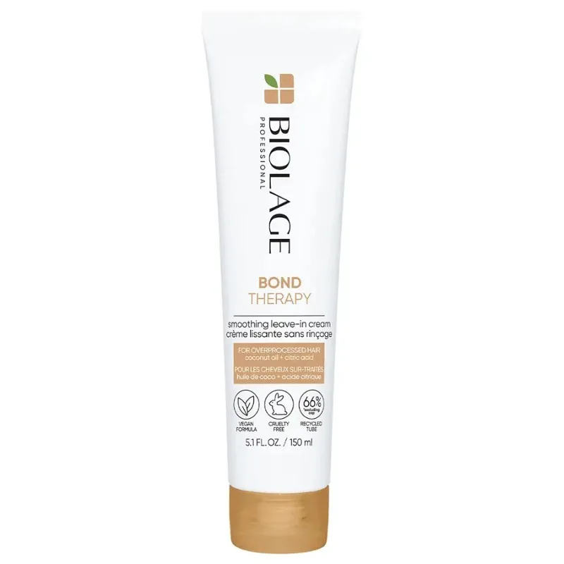 MATRIX Biolage Bond Therapy Smoothing Leave-In Cream 150ml - bezoplachová starostlivosť pre poškodené vlasy