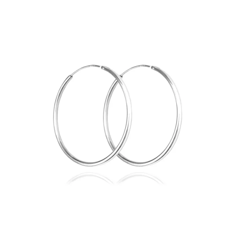 Strieborné náušnice kruhy 4 cm MINET JMAN0136SE40