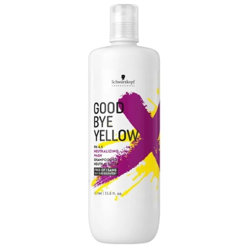 SCHWARZKOPF Good Bye Yellow Neutralizing Wash Shampoo 1000ml - pre neutralizáciu žltých tónov