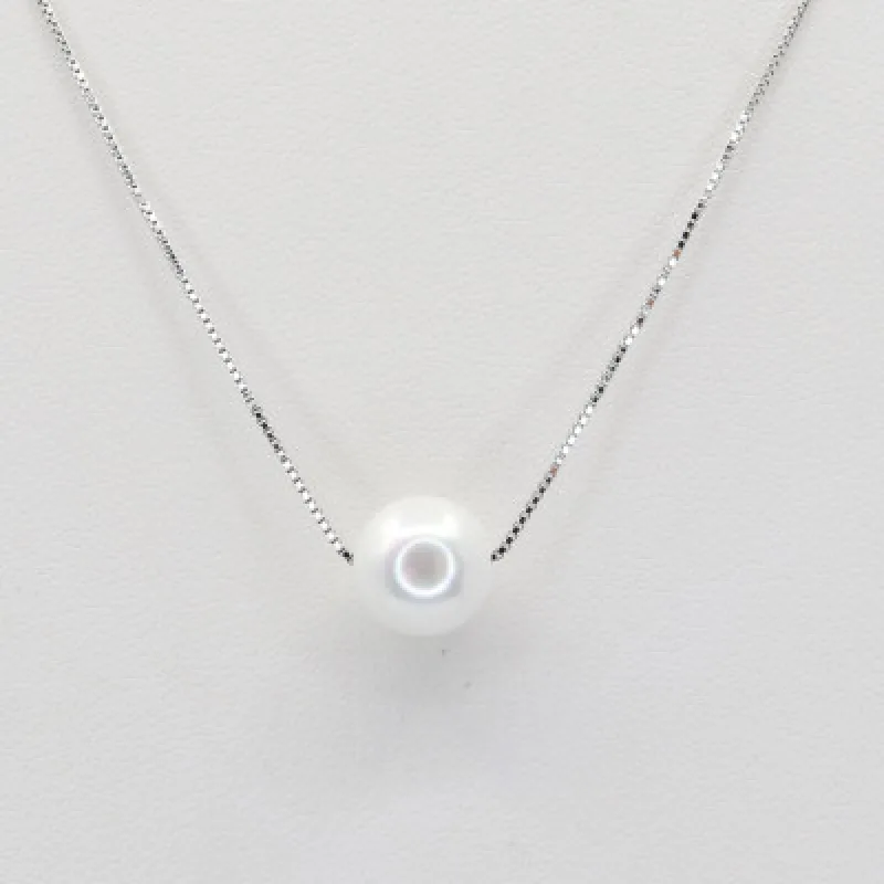 Strieborný náhrdelník s perlou KA B1924