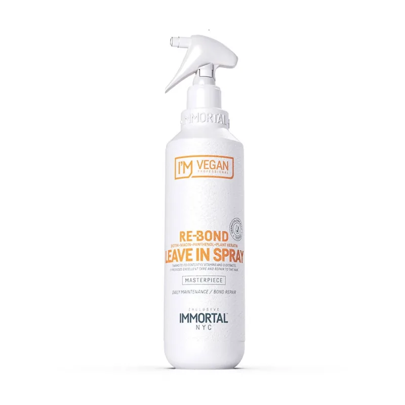 Ošetrujúci a obnovujúci bezoplachový sprej na vlasy IMMORTAL VEGAN Re-Bond Leave-in spray 250 ml