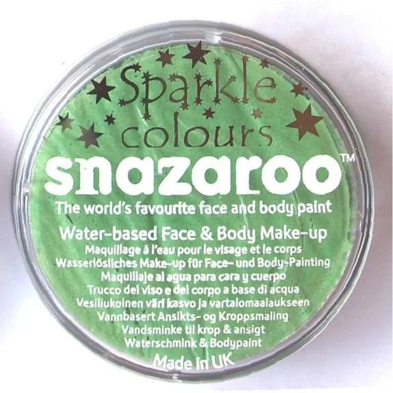Snazaroo třpytivá barva na obličej 18 ml. - Zelená světlá