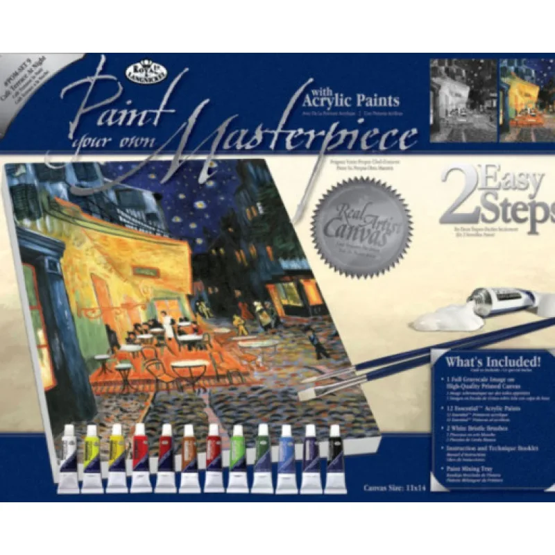 Royal Langnickel Malování podle čísel na plátno Café Terrace at Night, 28x35cm