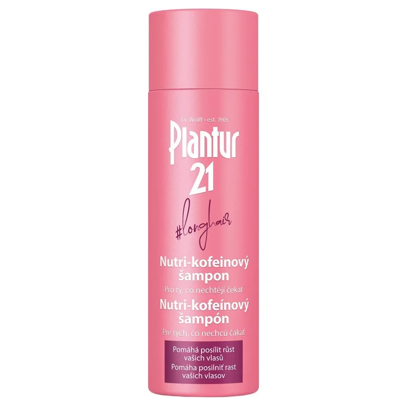 DR. WOLFF PLANTUR 21 Longhair Nutri-kofeínový šampón pre posilnenie rastu vlasov 200ml