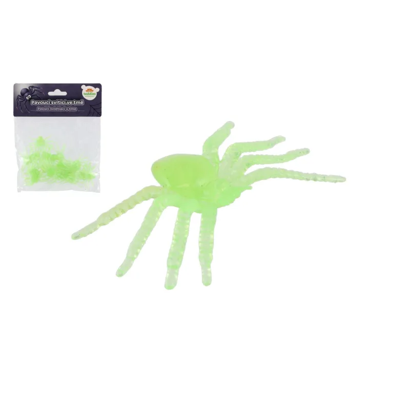 Teddies Pavouk svítící ve tmě 20ks plast 5x3cm v sáčku